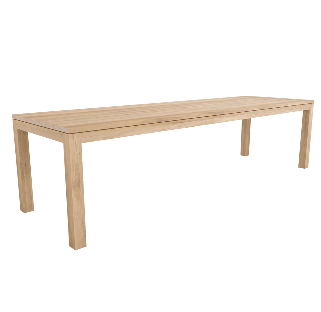 Ethnicraft Oak Straight dining table 300/105/76– Oishi Furniture ...