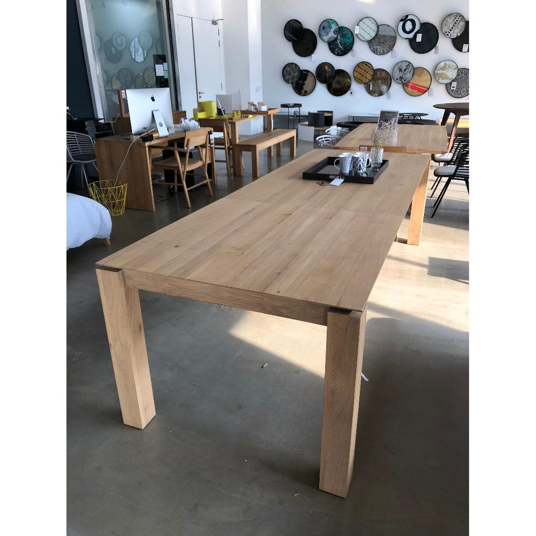 Ethnicraft Oak Slice extendable dining table, 180280/100/76 Oishi