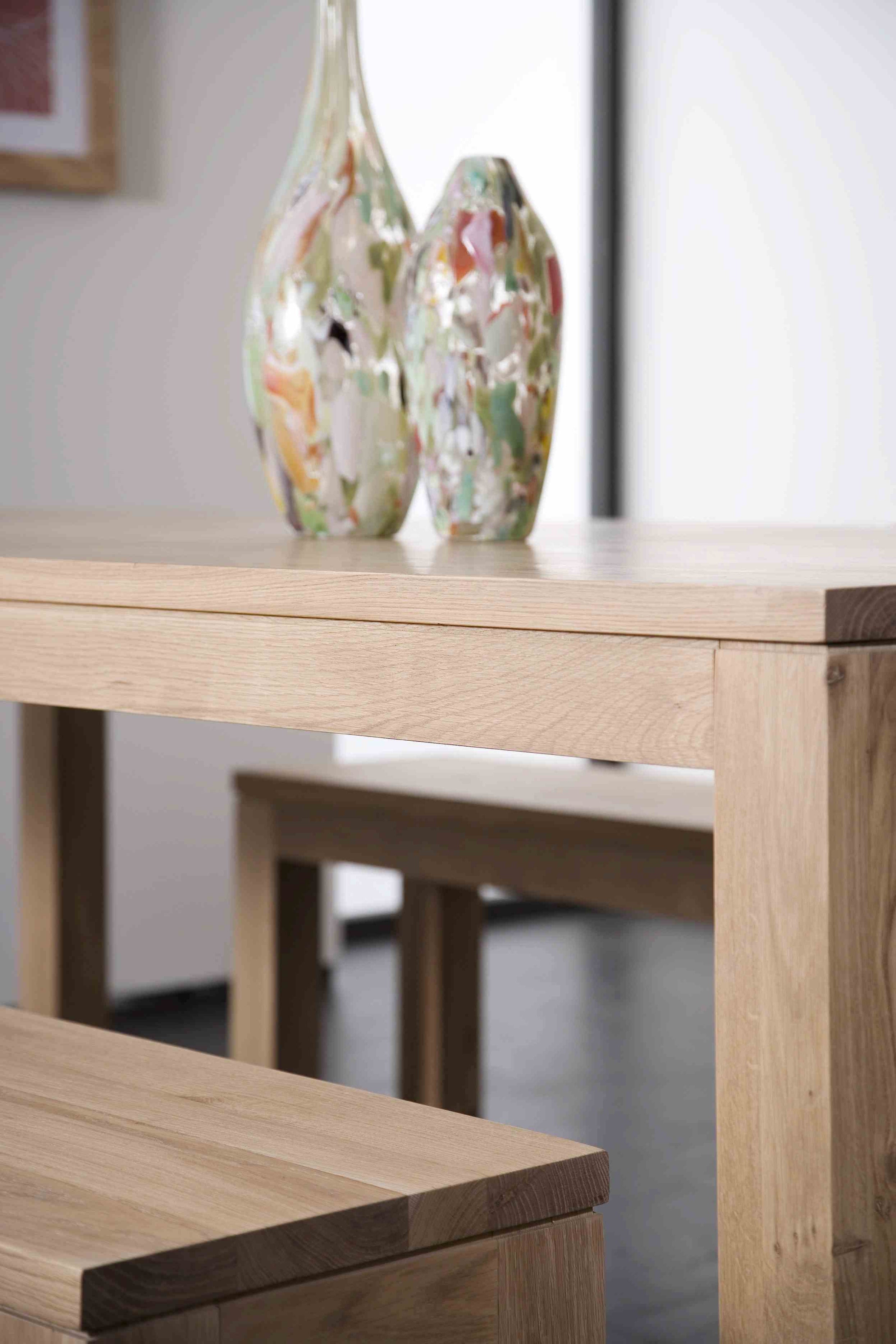 Ethnicraft Oak Straight dining table 200/100/76– Oishi Furniture ...